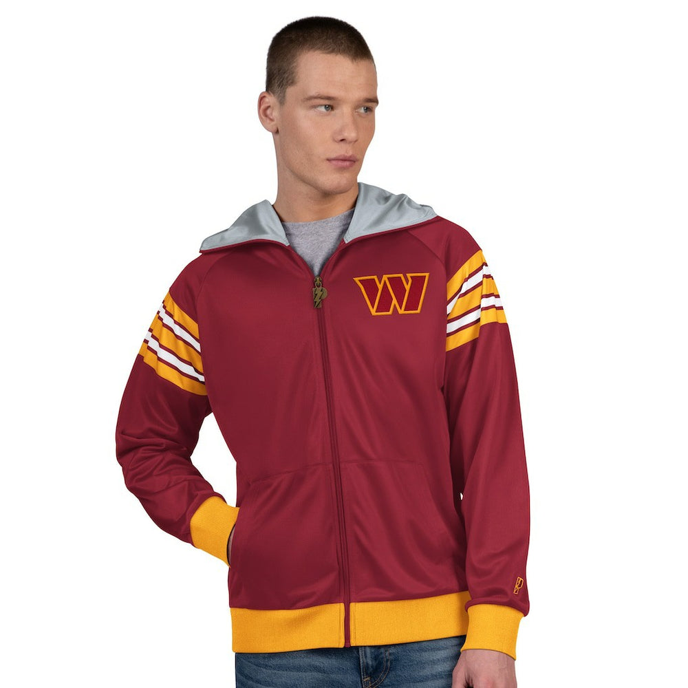 Washington Commanders Pro Player Helmet Full-Zip Hooded Track Jacket - Burgundy/Gold sale