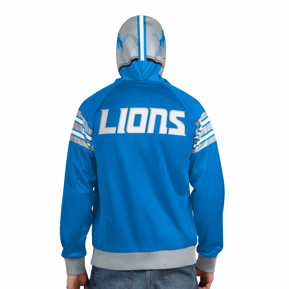 Detroit Lions Pro Player Helmet Full-Zip Hooded Track Jacket - Blue/Silver online
