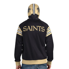 New Orleans Saints Pro Player Helmet Full-Zip Hooded Track Jacket - Black/Gold online