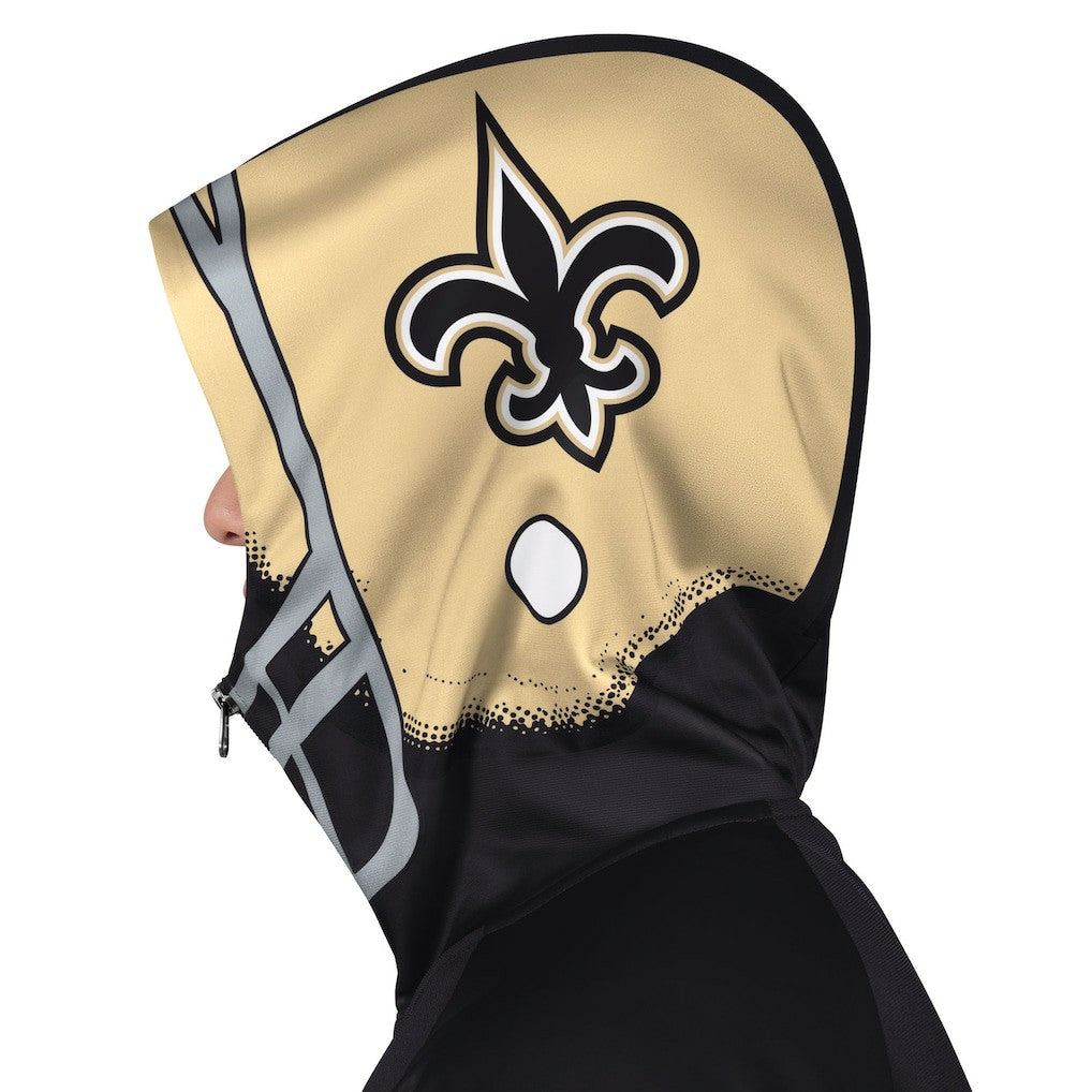 New Orleans Saints Pro Player Helmet Full-Zip Hooded Track Jacket - Black/Gold online