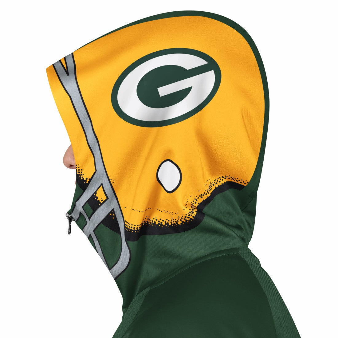 Green Bay Packers Pro Player Helmet Full-Zip Hooded Track Jacket - Green/Gold for sale