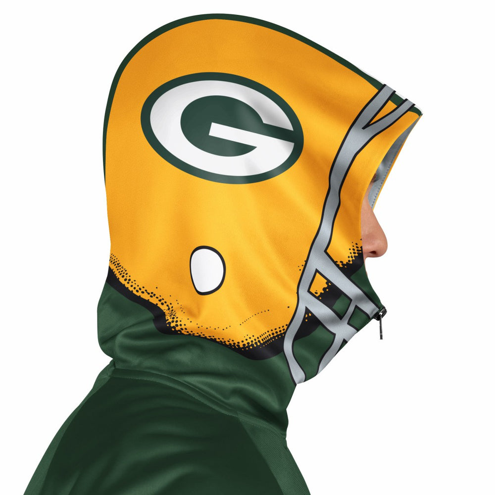 Green Bay Packers Pro Player Helmet Full-Zip Hooded Track Jacket - Green/Gold for sale