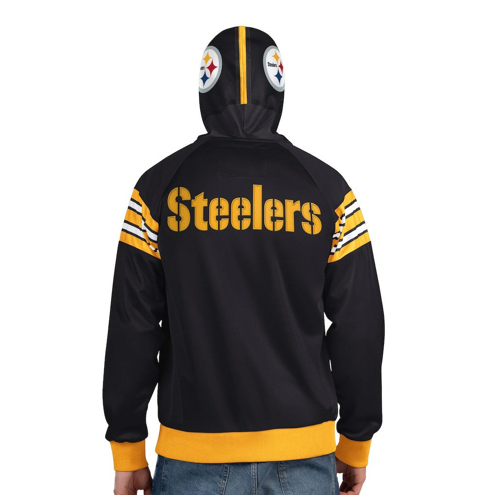 Pittsburgh Steelers Pro Player Helmet Full-Zip Hooded Track Jacket - Black/Gold outlet
