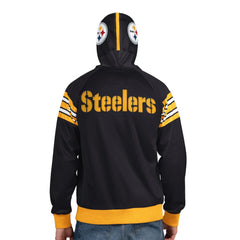 Pittsburgh Steelers Pro Player Helmet Full-Zip Hooded Track Jacket - Black/Gold outlet