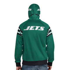 New York Jets Pro Player Helmet Full-Zip Hooded Track Jacket - Green/Black on sale