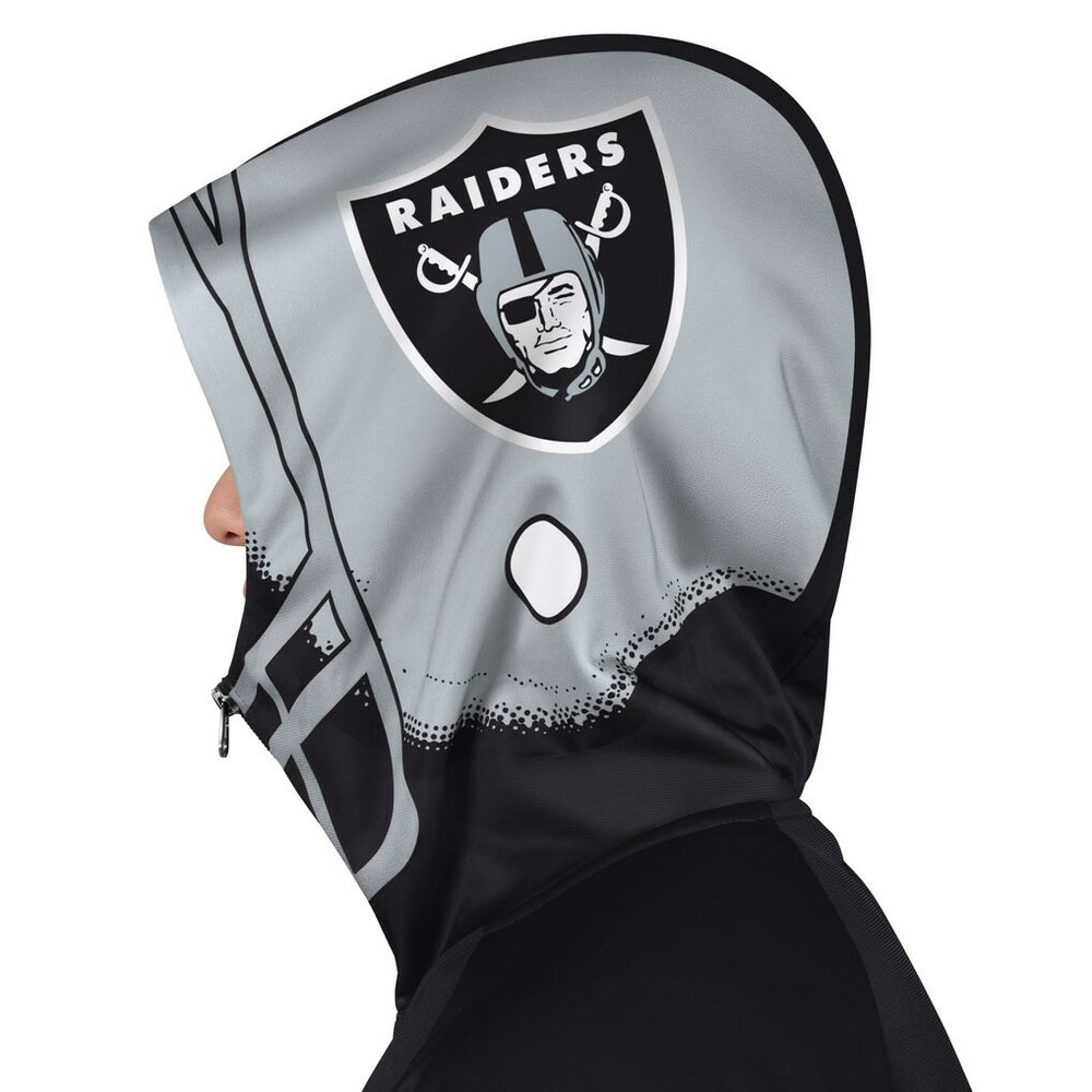 Las Vegas Raiders Pro Player Helmet Full-Zip Hooded Track Jacket - Black/Silver sale