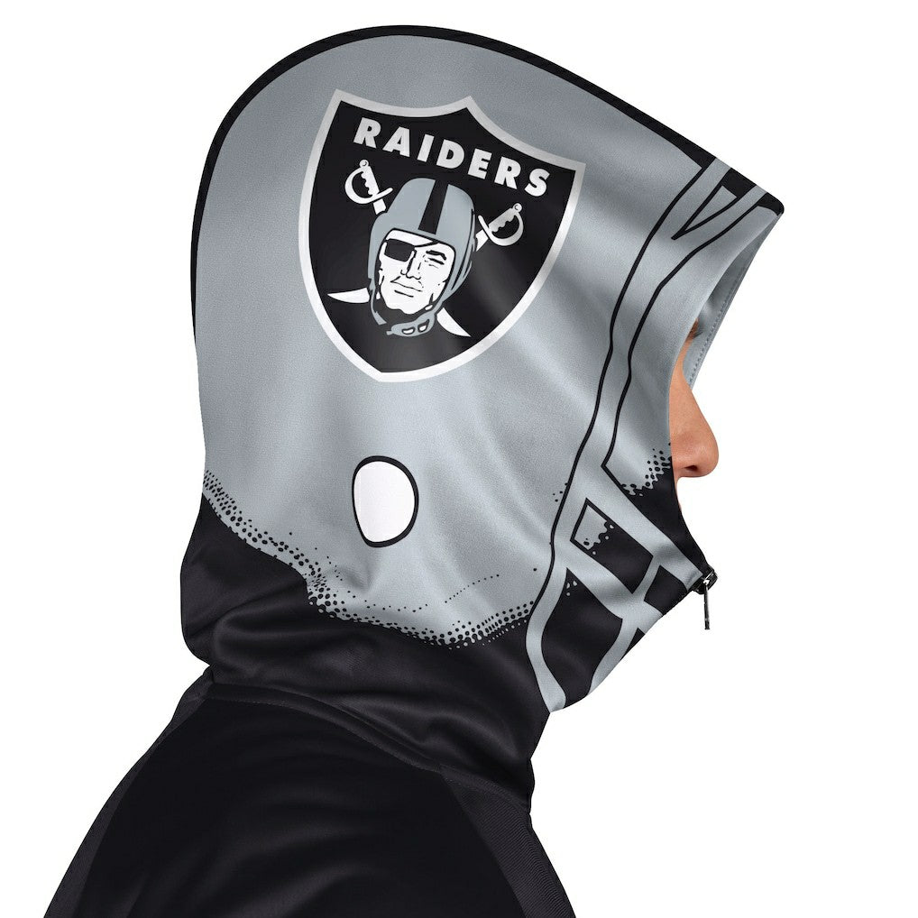 Las Vegas Raiders Pro Player Helmet Full-Zip Hooded Track Jacket - Black/Silver sale