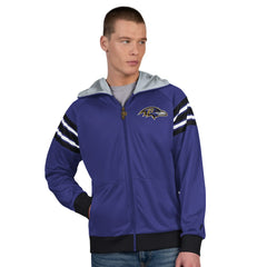 Baltimore Ravens Pro Player Helmet Full-Zip Hooded Track Jacket - Purple/Black on sale