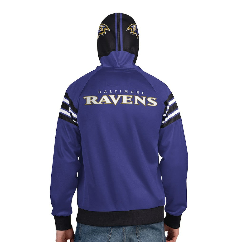 Baltimore Ravens Pro Player Helmet Full-Zip Hooded Track Jacket - Purple/Black on sale