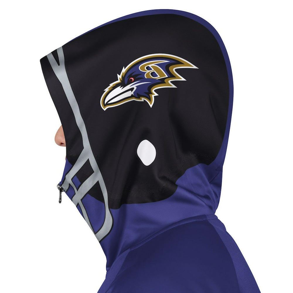 Baltimore Ravens Pro Player Helmet Full-Zip Hooded Track Jacket - Purple/Black on sale