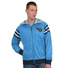 Tennessee Titans Pro Player Helmet Full-Zip Hooded Track Jacket - Light Blue/Navy discount