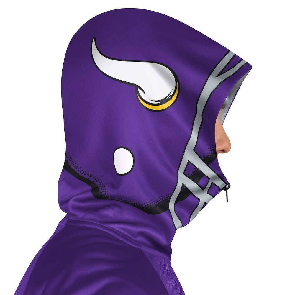 Minnesota Vikings Pro Player Helmet Full-Zip Hooded Track Jacket - Purple/Gold discount