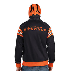 Cincinnati Bengals Pro Player Helmet Full-Zip Hooded Track Jacket - Black/Orange for sale
