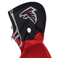 Atlanta Falcons Pro Player Helmet Full-Zip Hooded Track Jacket - Red/Black for sale