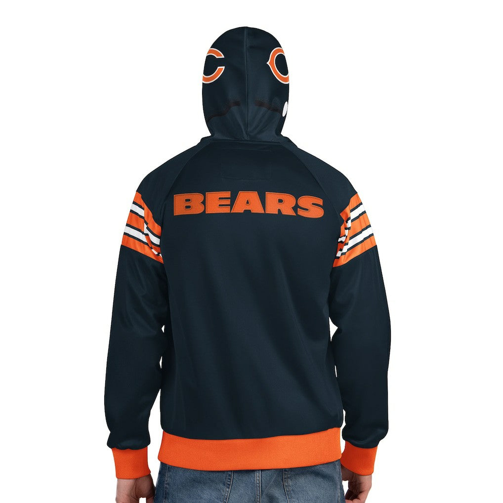 Chicago Bears Pro Player Helmet Full-Zip Hooded Track Jacket - Navy/Orange cheap