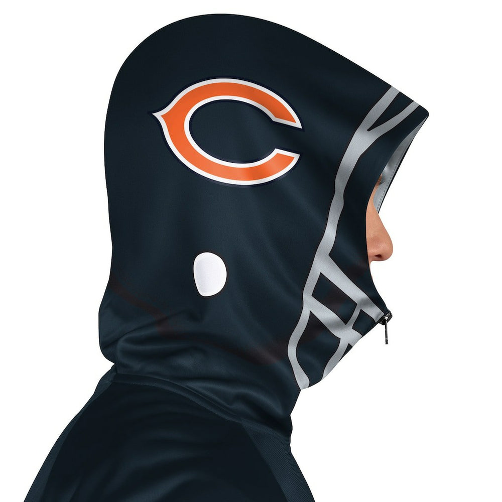 Chicago Bears Pro Player Helmet Full-Zip Hooded Track Jacket - Navy/Orange cheap