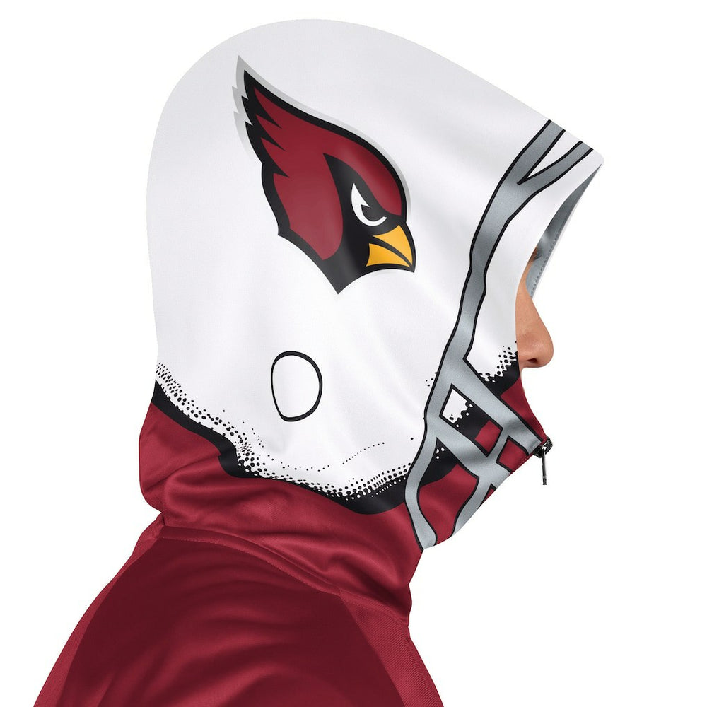 Arizona Cardinals Pro Player Helmet Full-Zip Hooded Track Jacket - Cardinal/White online
