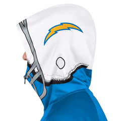 Los Angeles Chargers Pro Player Helmet Full-Zip Hooded Track Jacket - Powder Blue/White cheap
