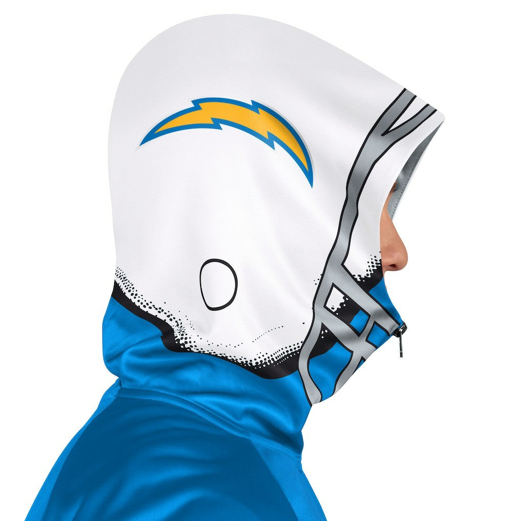 Los Angeles Chargers Pro Player Helmet Full-Zip Hooded Track Jacket - Powder Blue/White cheap