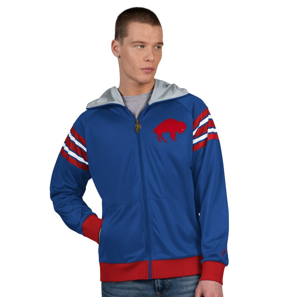 Buffalo Bills Pro Player Retro Helmet Full-Zip Hooded Track Jacket - Royal/Red outlet