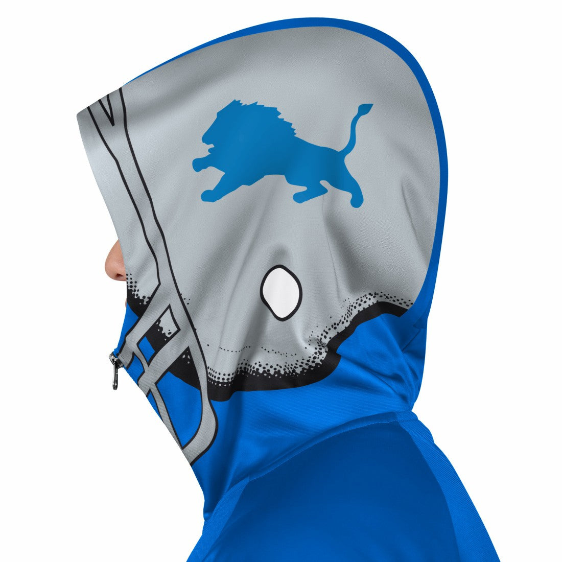 Detroit Lions Pro Player Retro Helmet Full-Zip Hooded Track Jacket - Blue/Silver outlet