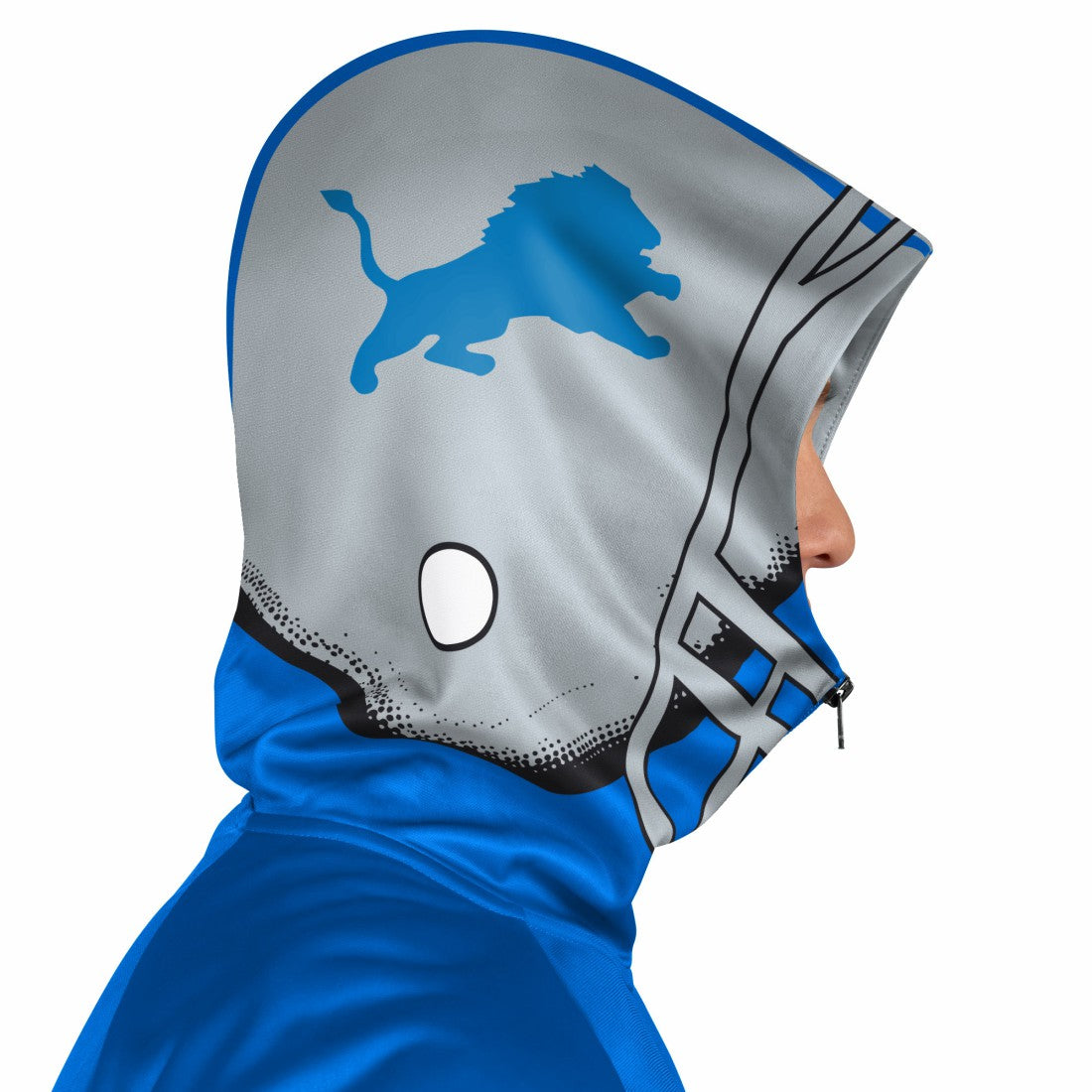 Detroit Lions Pro Player Retro Helmet Full-Zip Hooded Track Jacket - Blue/Silver outlet