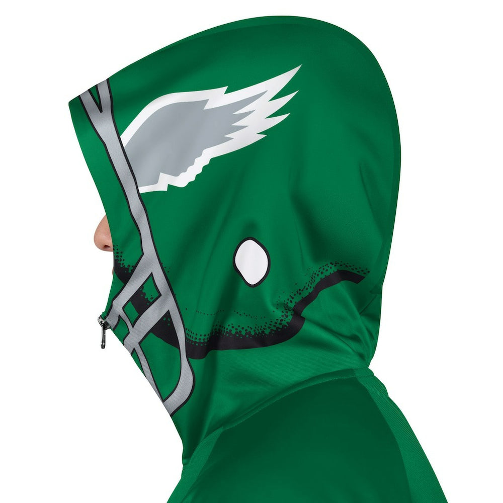 Philadelphia Eagles Pro Player Retro Helmet Full-Zip Hooded Track Jacket - Kelly Green/Black sale