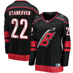 Logan Stankoven Carolina Hurricanes Fanatics Women's Home Breakaway Player Jersey Black