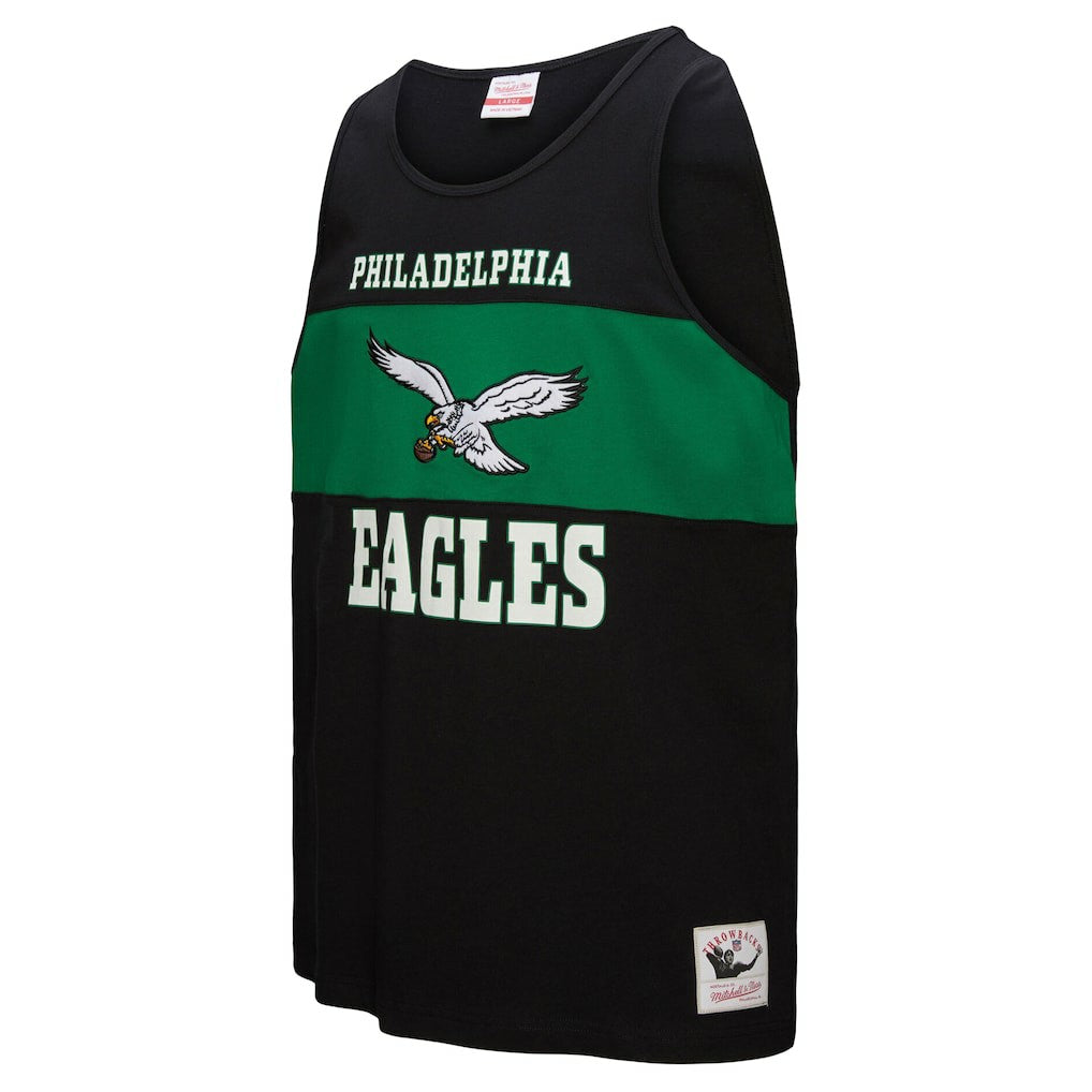 Philadelphia Eagles Retro Colorblock Tank Top - Black sale
