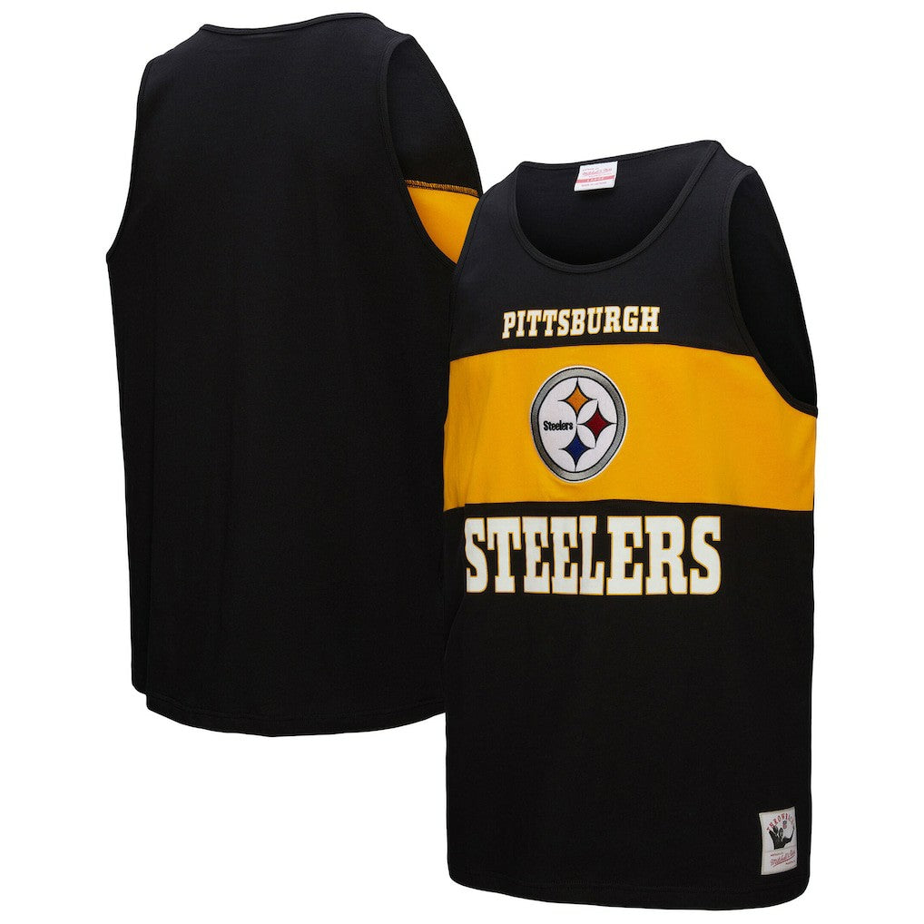 Pittsburgh Steelers Retro Colorblock Tank Top - Black on sale