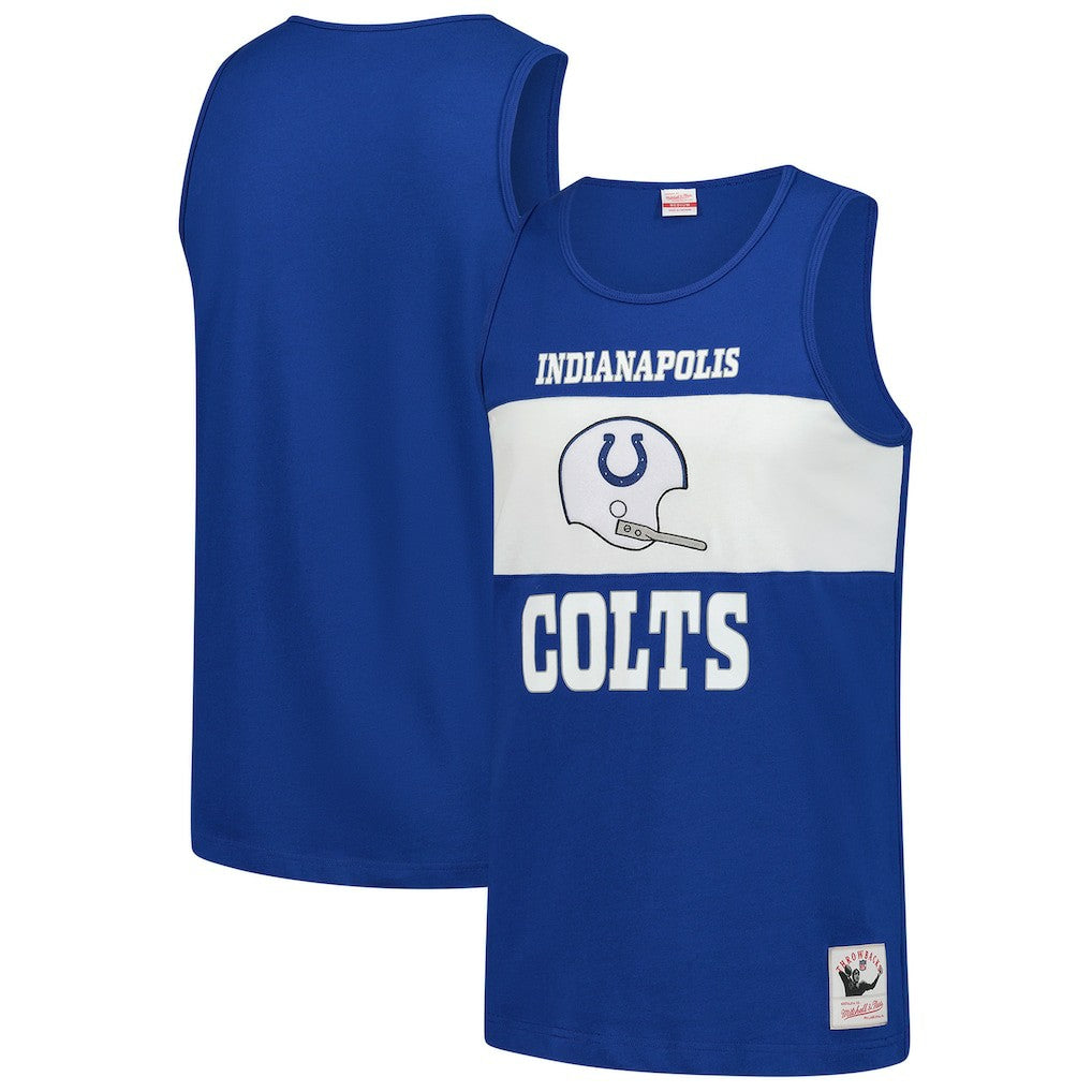 Indianapolis Colts Retro Colorblock Tank Top - Royal on sale