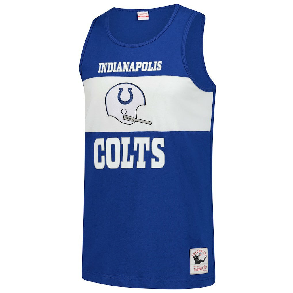 Indianapolis Colts Retro Colorblock Tank Top - Royal on sale