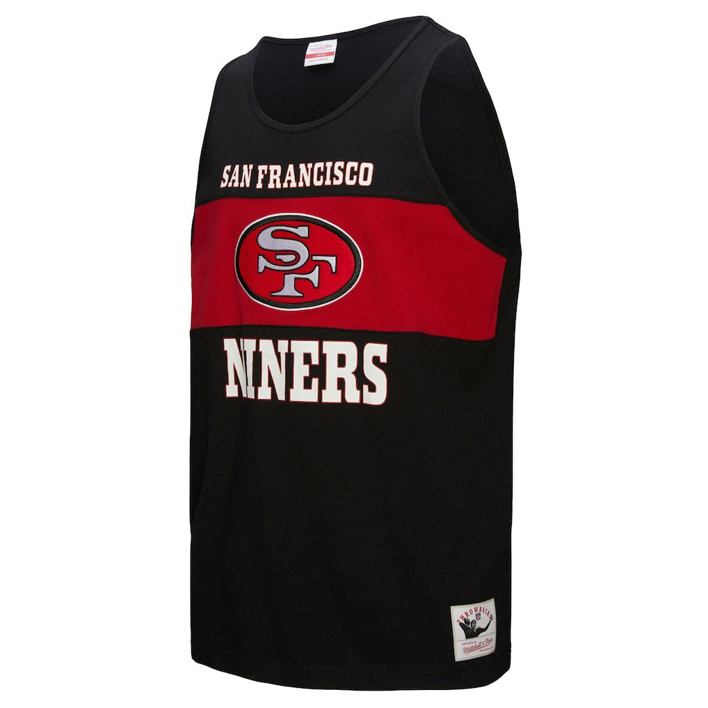 San Francisco 49ers Retro Colorblock Tank Top - Black on sale