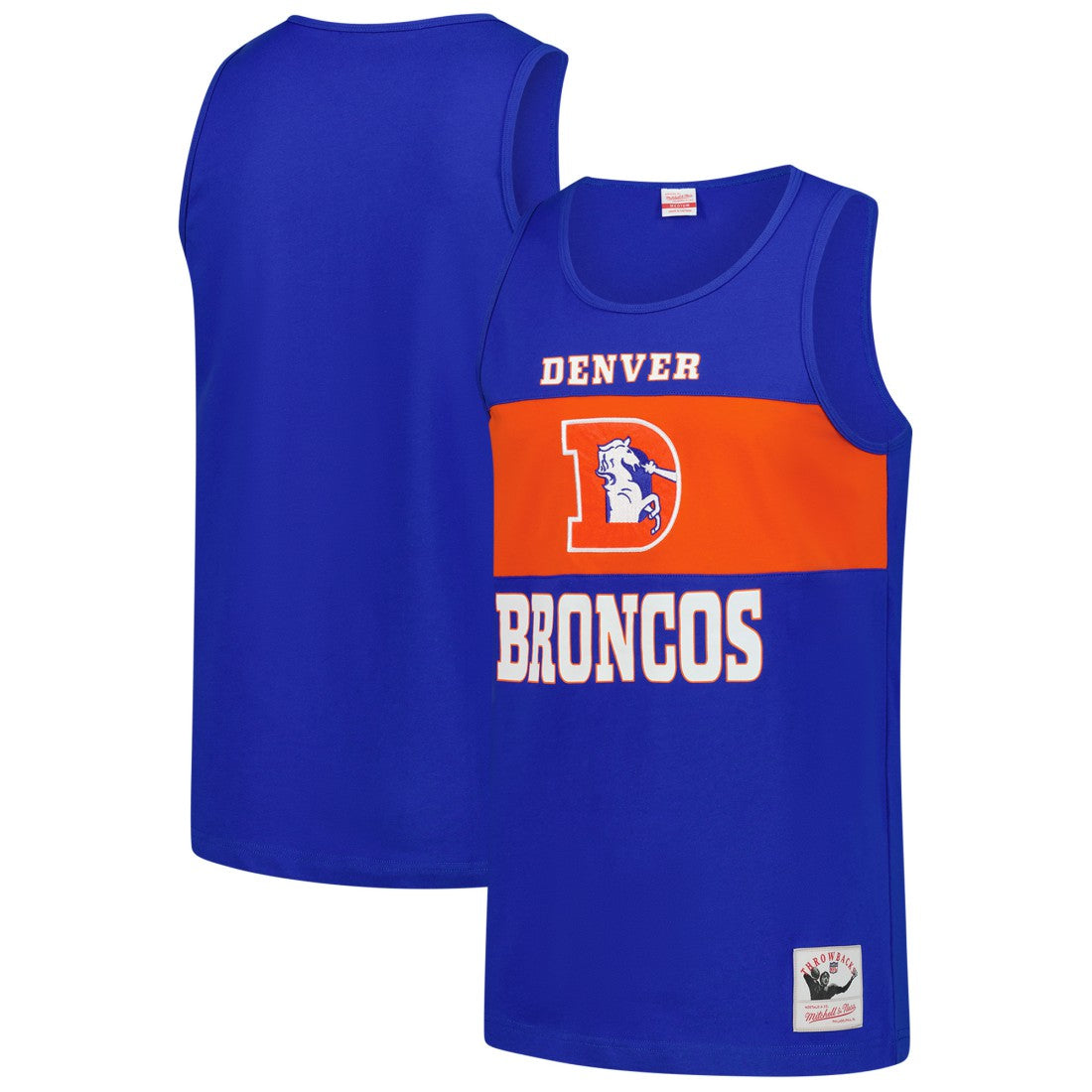 Denver Broncos Retro Colorblock Tank Top - Royal outlet