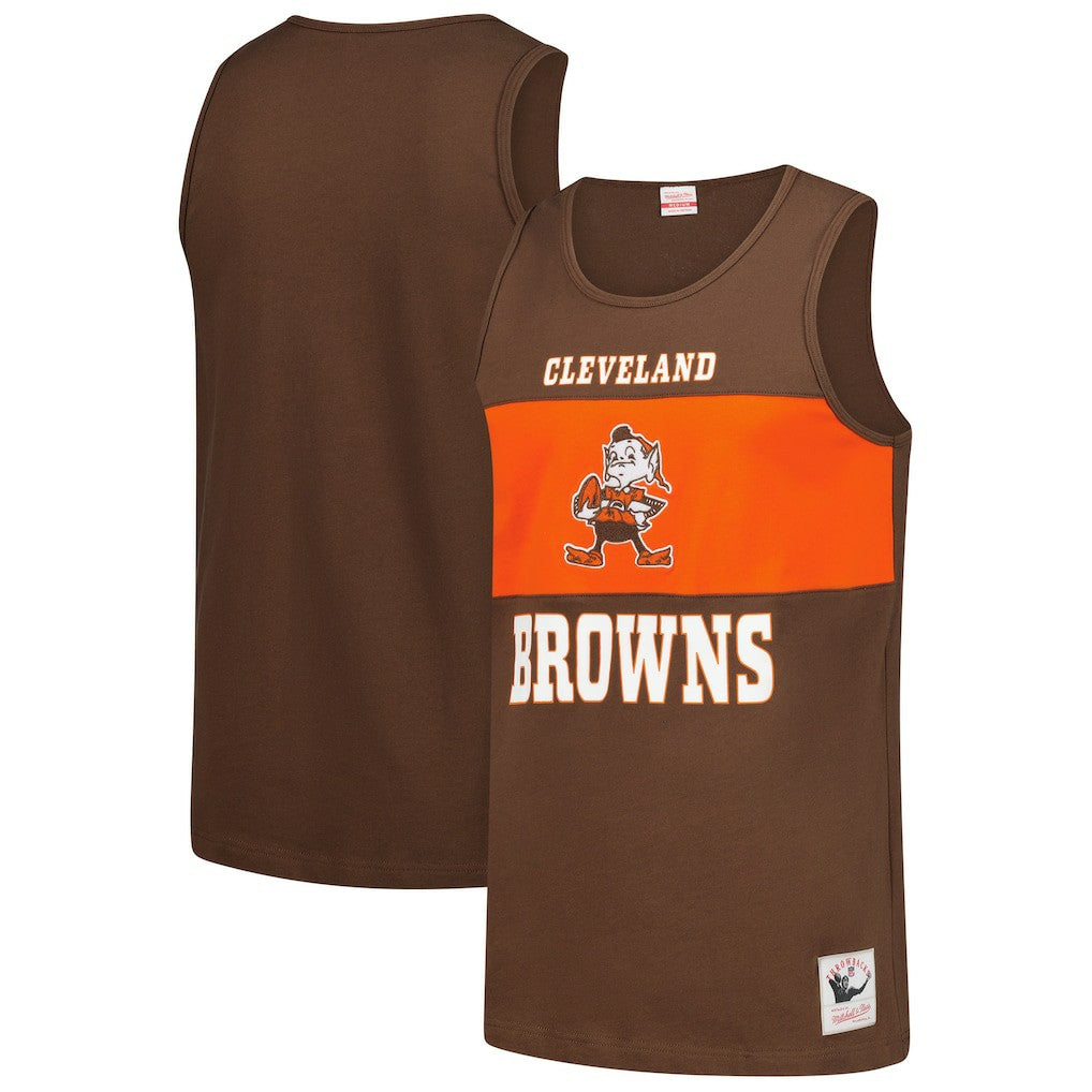 Cleveland Browns Retro Colorblock Tank Top - Brown on sale