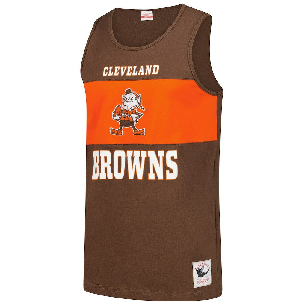 Cleveland Browns Retro Colorblock Tank Top - Brown on sale