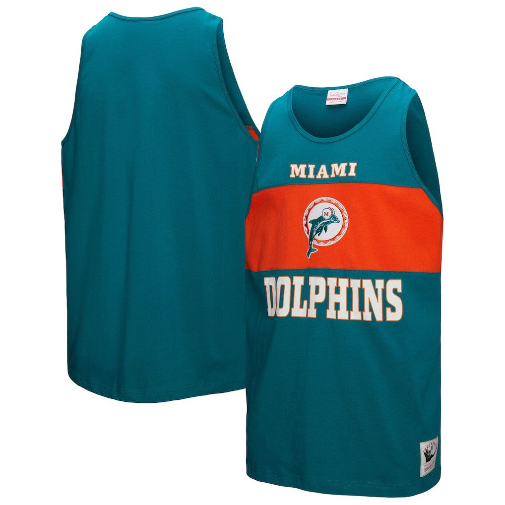 Miami Dolphins Retro Colorblock Tank Top - Aqua for sale