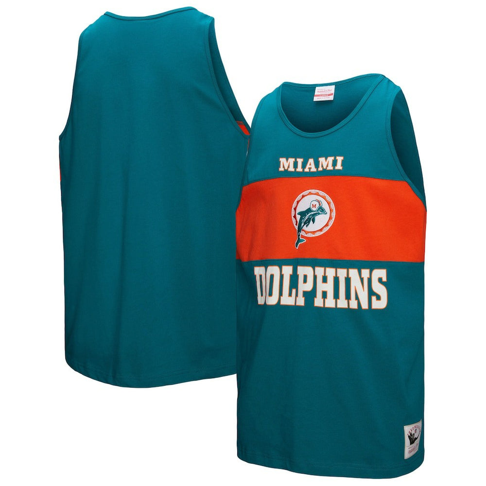 Miami Dolphins Retro Colorblock Tank Top - Aqua for sale