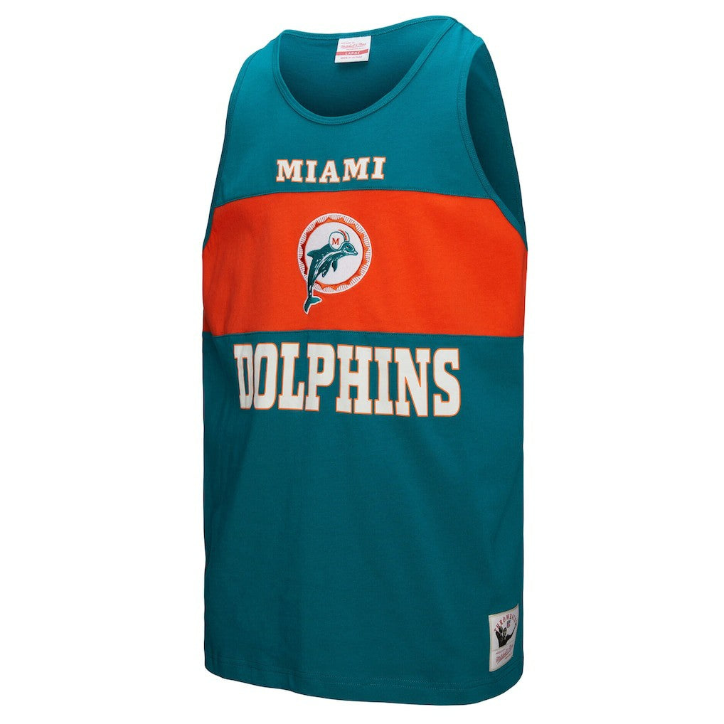 Miami Dolphins Retro Colorblock Tank Top - Aqua for sale