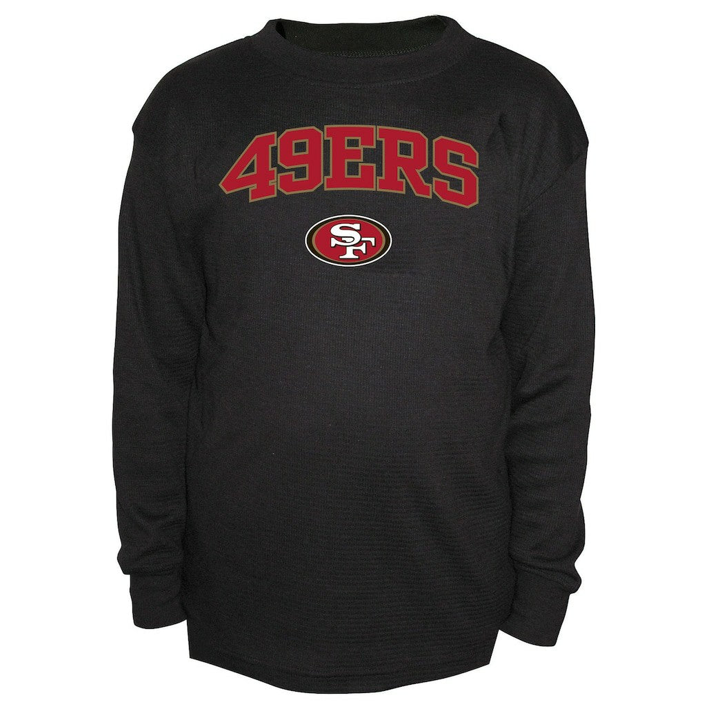 San Francisco 49ers Big & Tall Thermal Long Sleeve Crew Neck T-Shirt - Black sale
