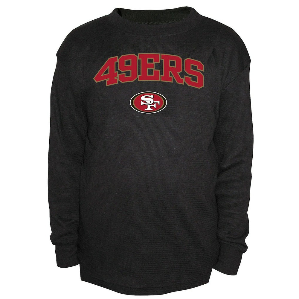 San Francisco 49ers Big & Tall Thermal Long Sleeve Crew Neck T-Shirt - Black sale