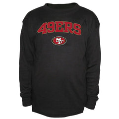 San Francisco 49ers Big & Tall Thermal Long Sleeve Crew Neck T-Shirt - Black sale