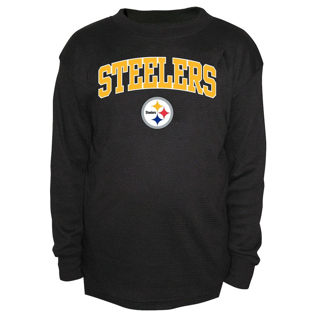 Pittsburgh Steelers Big & Tall Thermal Long Sleeve Crew Neck T-Shirt - Black online