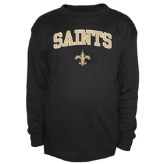 New Orleans Saints Big & Tall Thermal Long Sleeve Crew Neck T-Shirt - Black for sale
