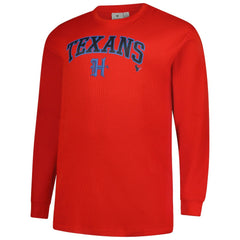 Houston Texans Big & Tall Throwback Thermal Long Sleeve T-Shirt - Red for sale