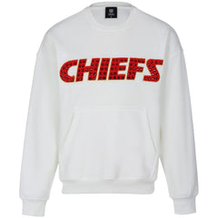 Kansas City Chiefs Cuce Women's Chenille Jeweled Sweatshirt - White online