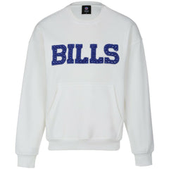 Buffalo Bills Cuce Women's Chenille Jeweled Sweatshirt - White cheap