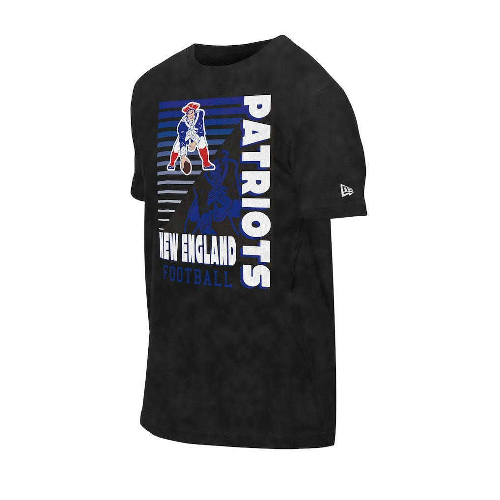 New England Patriots New Era Retro Logo Enzyme Washed Oversized T-Shirt - Black sale