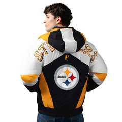 Pittsburgh Steelers Pro Player Shoulder To Shoulder Polyfill Full-Zip Hooded Jacket - Black/Gold sale
