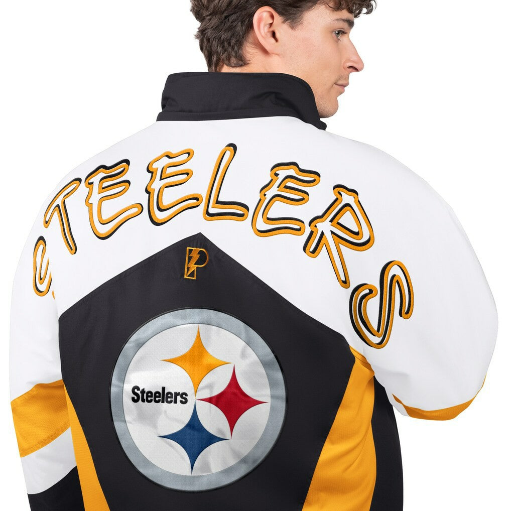 Pittsburgh Steelers Pro Player Shoulder To Shoulder Polyfill Full-Zip Hooded Jacket - Black/Gold sale